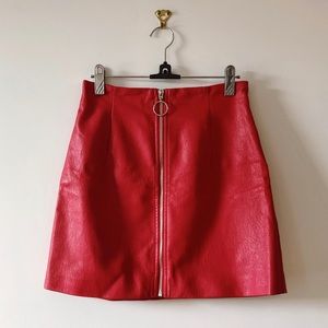 Red Leather Skirt